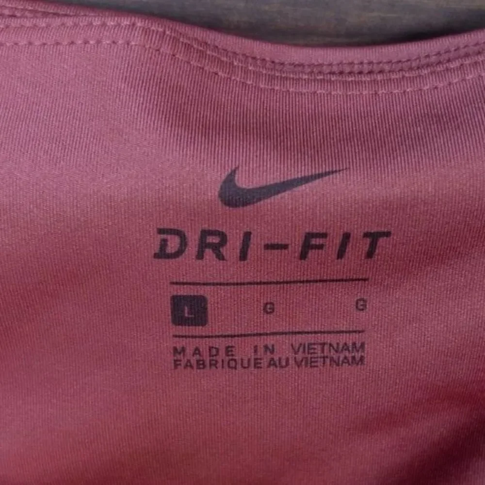 Nike One Dri-FIT Women's Leggings Pink Size L Mid Rise 7/8 Tight Fit NWT